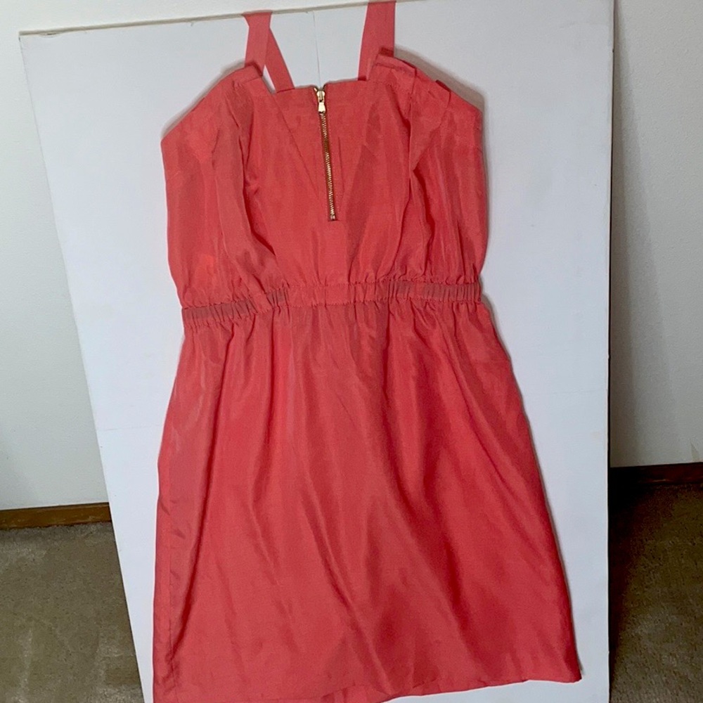 Coral Crossback Dress